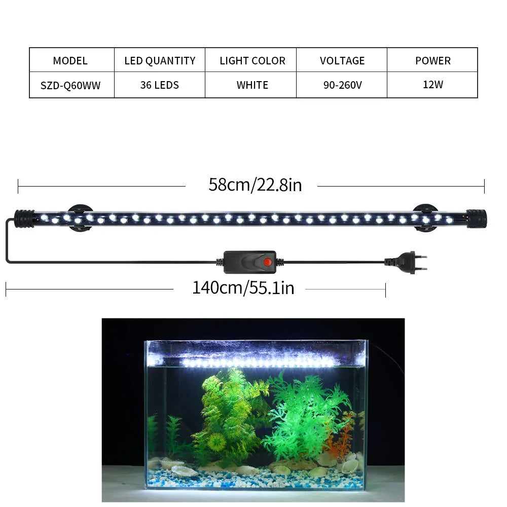 90-260V Aquarium Light LED Waterproof Fish - ProPawPet.com