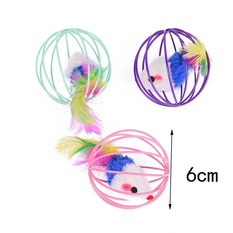 Cat Plaything Plastic Artificial Colorful Teaser – 16 Colors