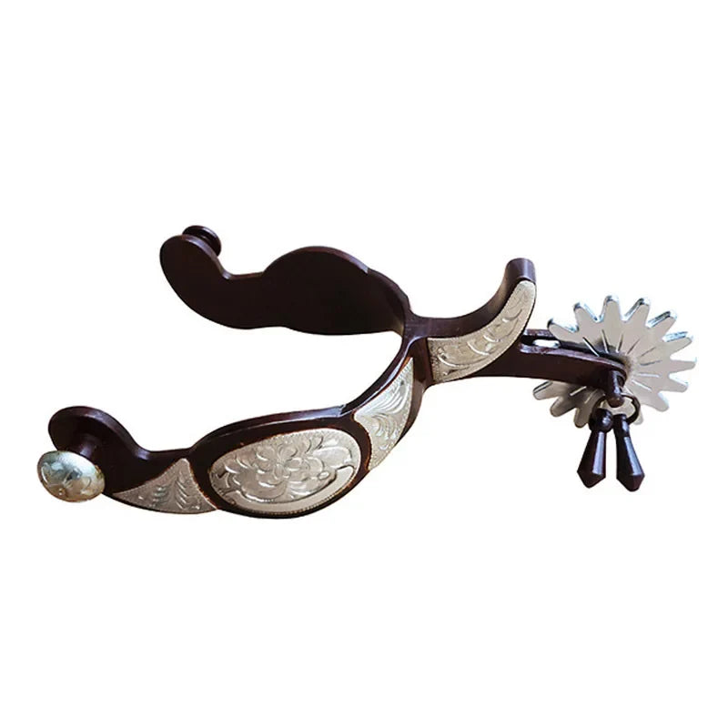 Horse Riding Bronzed Western Style Spurs Leather Belt Mild – 6 Colors
