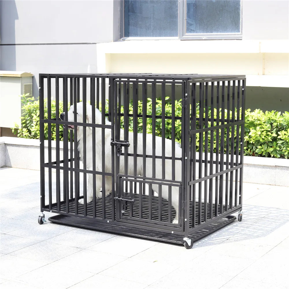 Rolling Heavy XXL Large Pet Cage Thick Metal - ProPawPet.com