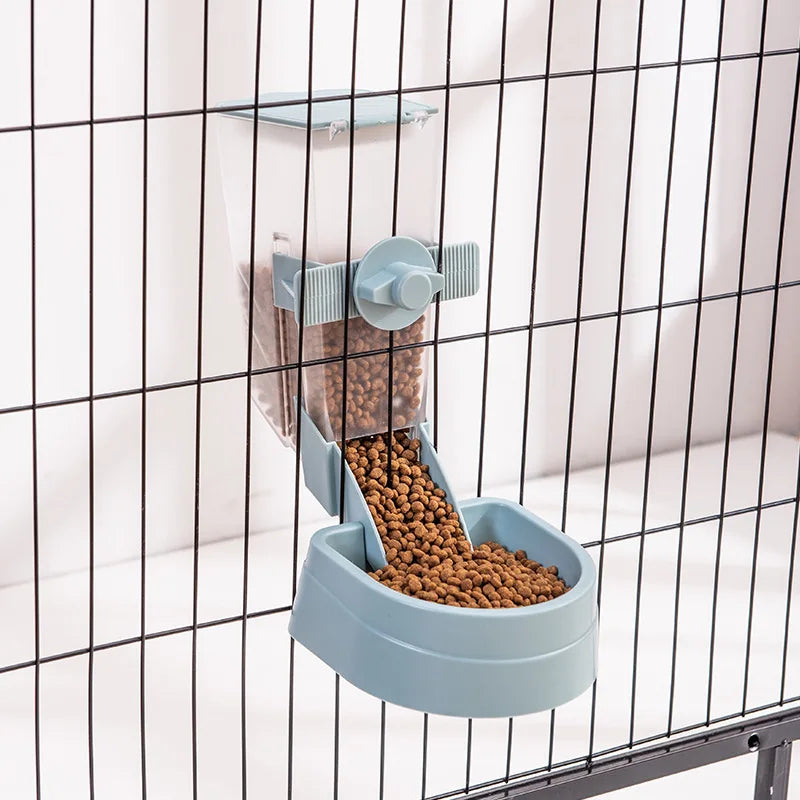 Automatic Pet Feeder Cage Hanging Dish Water Bottle – 6 Colors