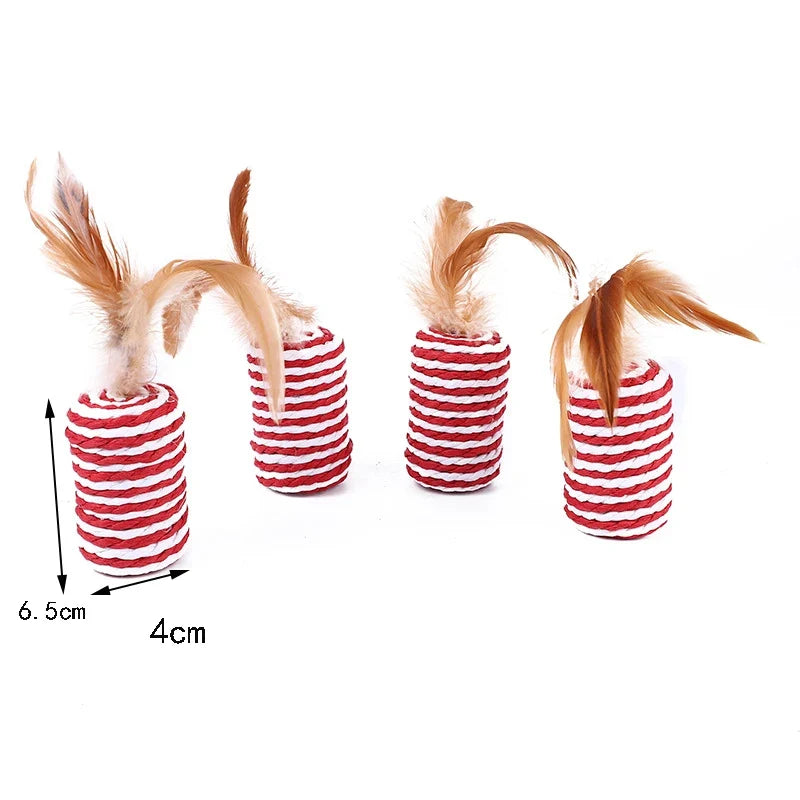 5pcs Cat Toy Plastic Artificial Colorful Cat - ProPawPet.com