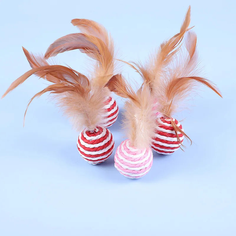 5pcs Cat Toy Plastic Artificial Colorful Cat - ProPawPet.com