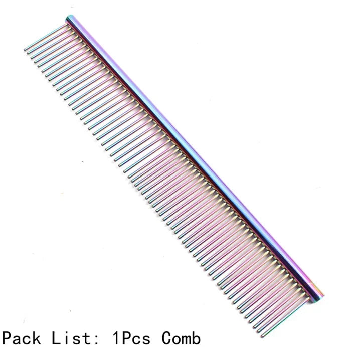 Puppy Grooming Comb Groomer for Dog Stainless Aluminum Pets – 15 Colors