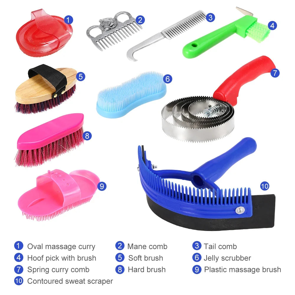 Horse Grooming Tool Set Cleaning Kit Horse - ProPawPet.com