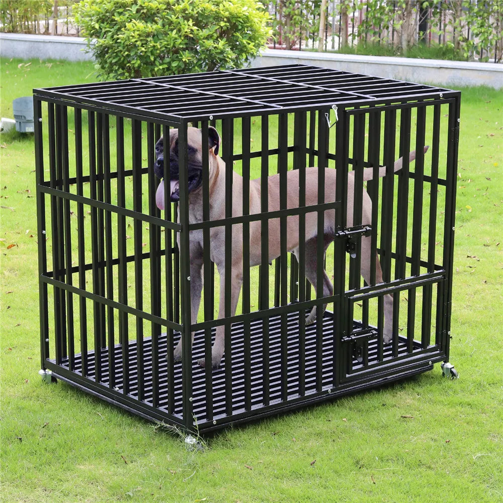 Rolling Heavy XXL Large Pet Cage Thick Metal - ProPawPet.com