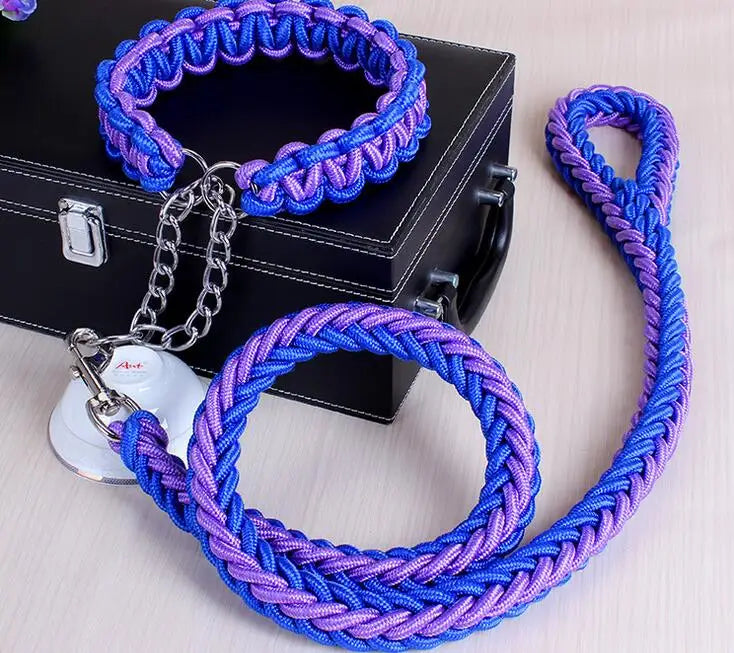 Double Strand Rope Large Dog Leashes Metal P - ProPawPet.com