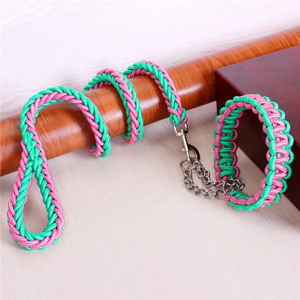 Double Strand Rope Large Dog Leashes Metal P - ProPawPet.com