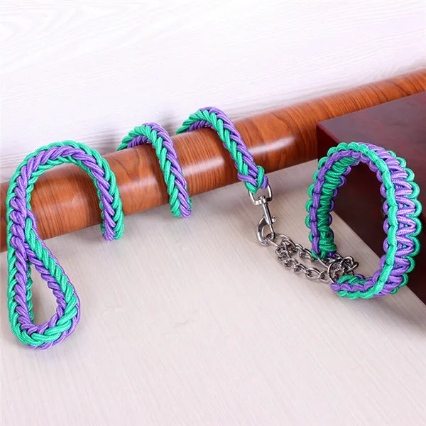 Double Strand Rope Large Dog Leashes Metal P - ProPawPet.com