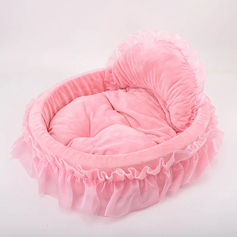 luxury princess Dog Bed Soft Sofa Pink Pets - ProPawPet.com