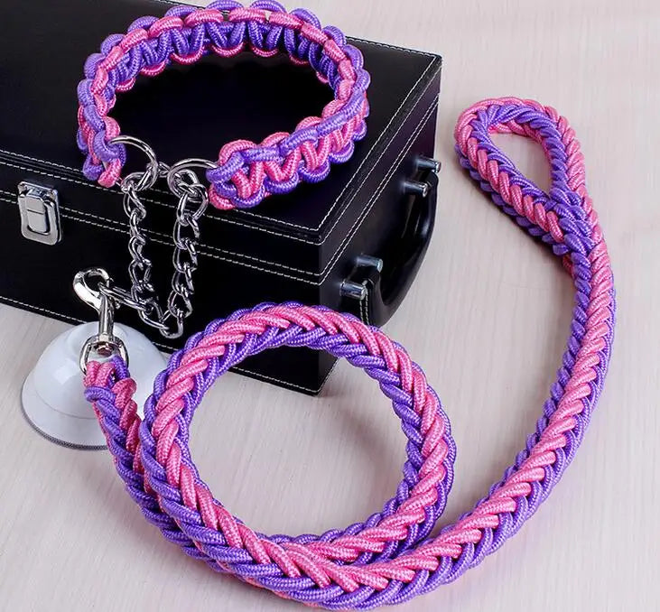 Double Strand Rope Large Dog Leashes Metal P - ProPawPet.com
