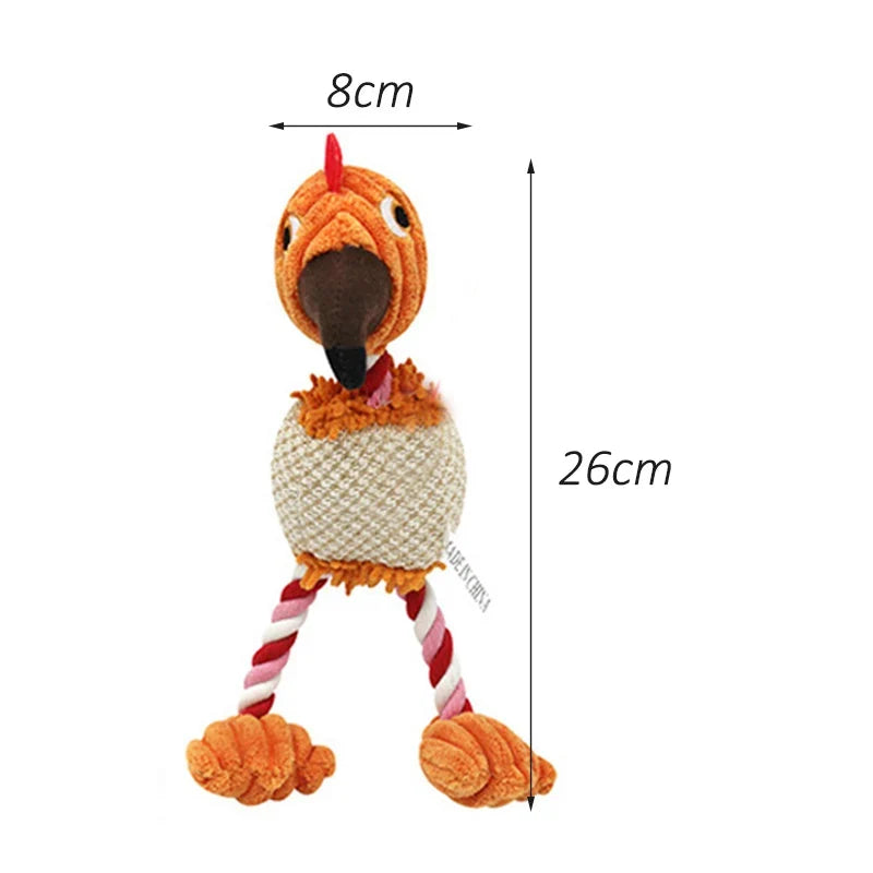 Plush Flamingo Pet Squeaky Toys for Small Dogs Clean Teeth – Dog Supplies
