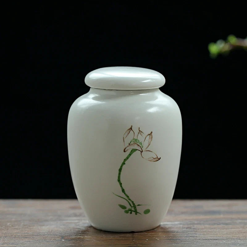 Mini White Ceramic Pet Ashes Urn Cremation - ProPawPet.com