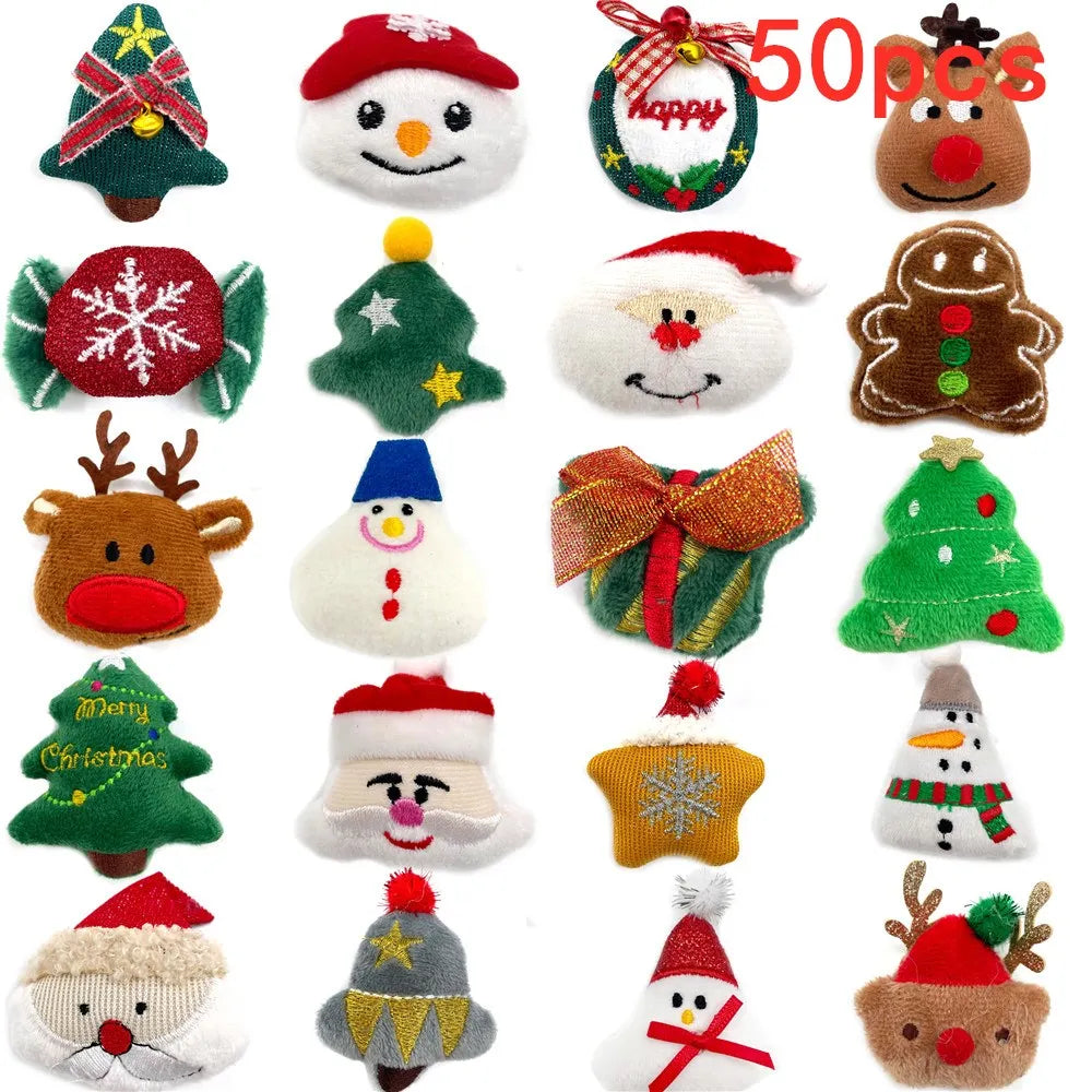 50 Christmas Dog Accessories Removable Bow Tie Collar – Dog Supplies