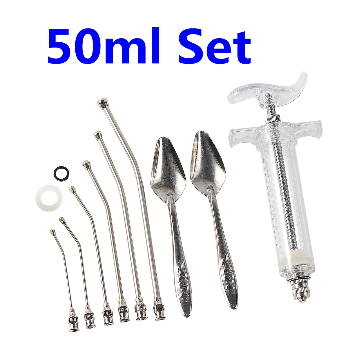 10ml 20 50ml Syringe Set Fledgling Baby Bird Manual Feeding, Stainless Steel