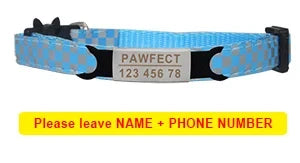 Adjustable Cat Collar Custom Personalized ID Free Engraving Dog – Cat Supplies
