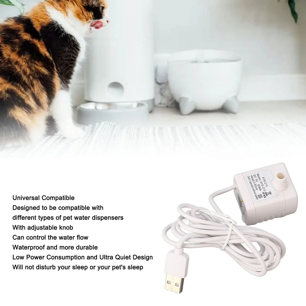 Pet Water Fountain Pump 5V USB Powered - ProPawPet.com