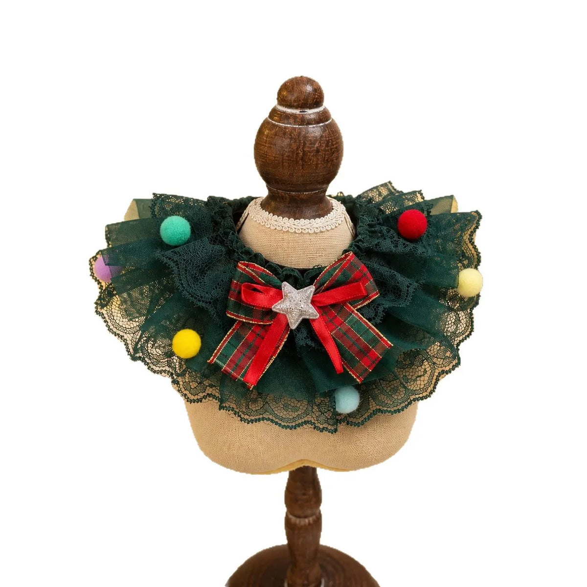 Christmas Festival Pet Neckwear Lace Edge - ProPawPet.com