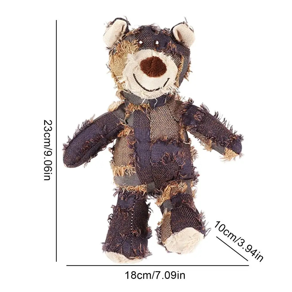Plush Dog Companion for Chewers Indestructible Bear Toy