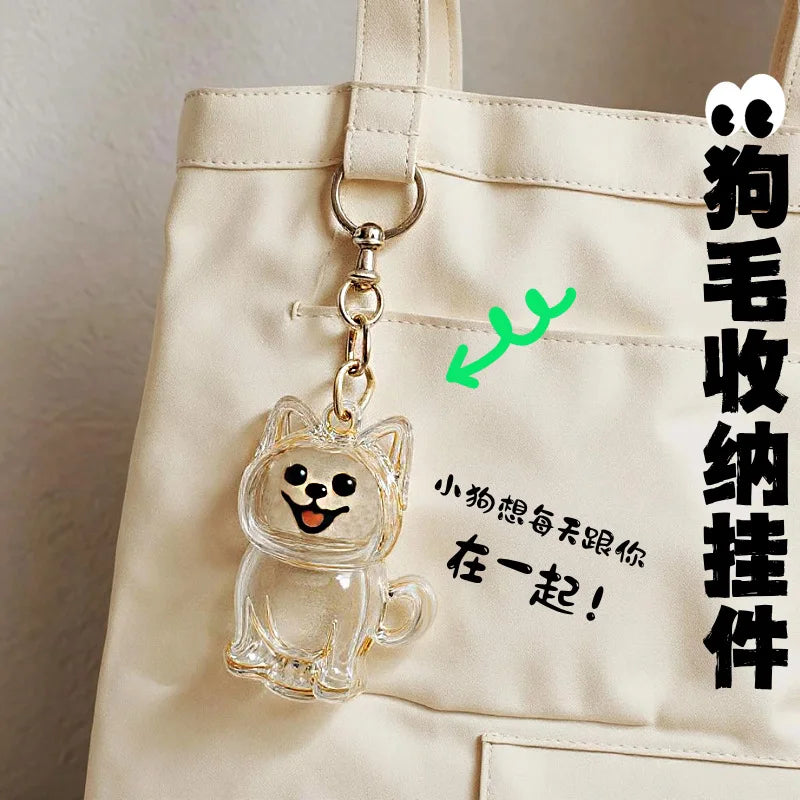 Dog Hair Storage Cute Pendant Keychain Bag - ProPawPet.com