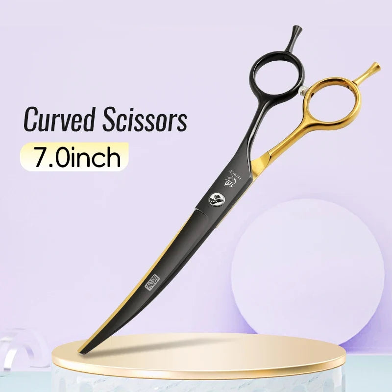 Fenice 6.5/7 Inch Black Gold Pet Grooming - ProPawPet.com