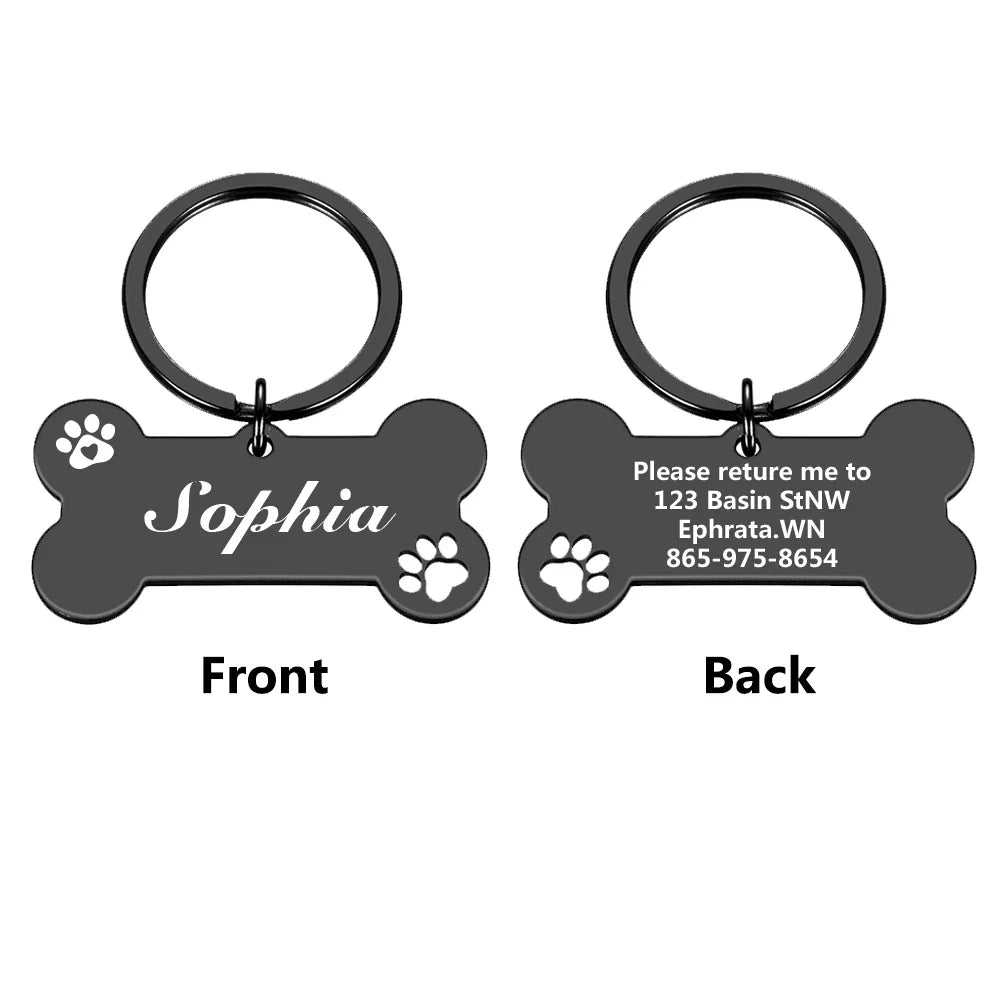 1pc Romantic footprint Customized Text Cat - ProPawPet.com