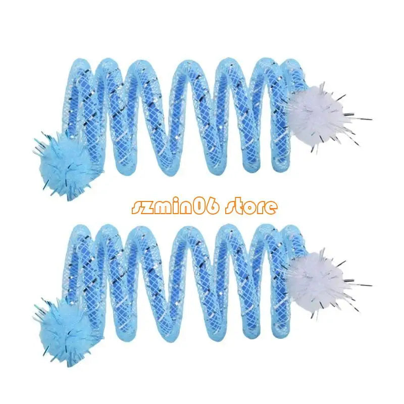 462f Colorful Coils Spring with Plush Ball – Cat Supplies