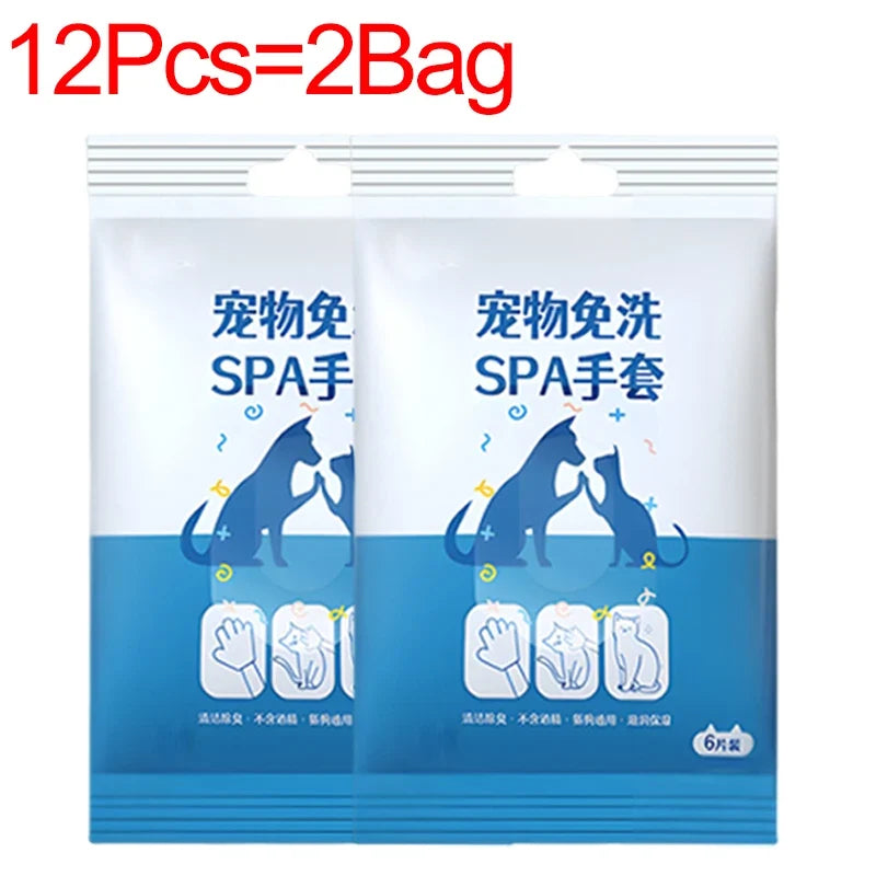 30 Cat & Dog Disposable Glove Towels – 3 Colors