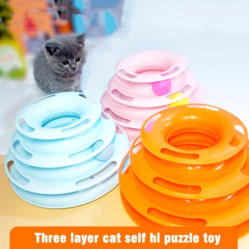3 Layer Interactive Cat Toy Tower with - ProPawPet.com