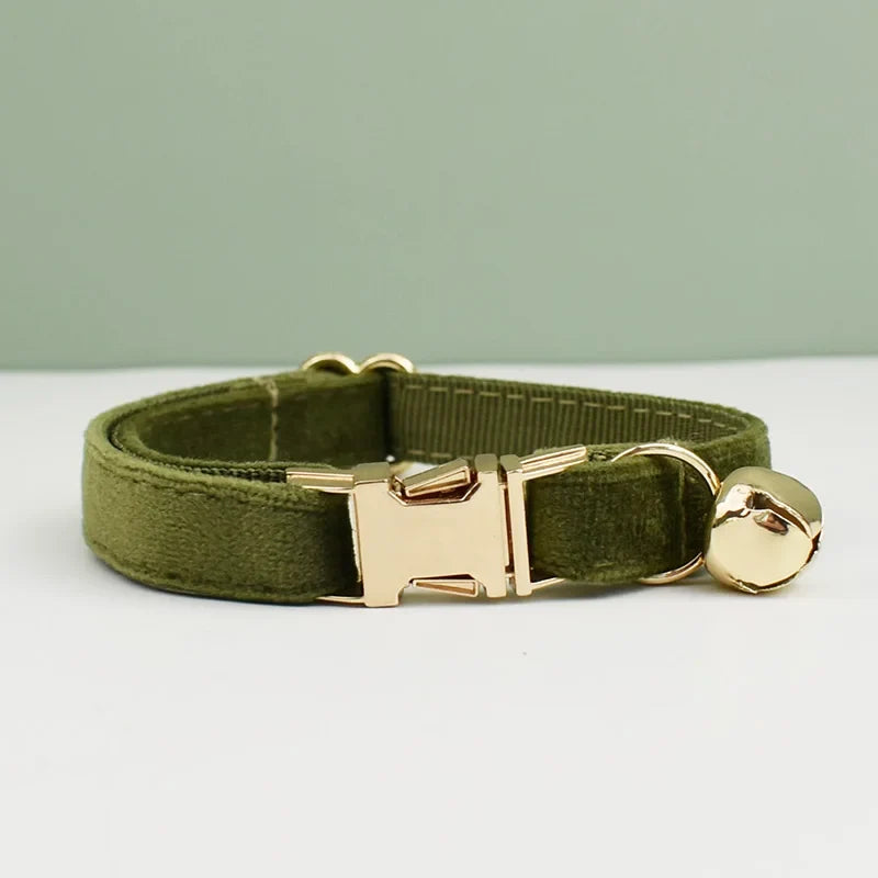 Velvet Cat Collar Bowknot Personalized - ProPawPet.com