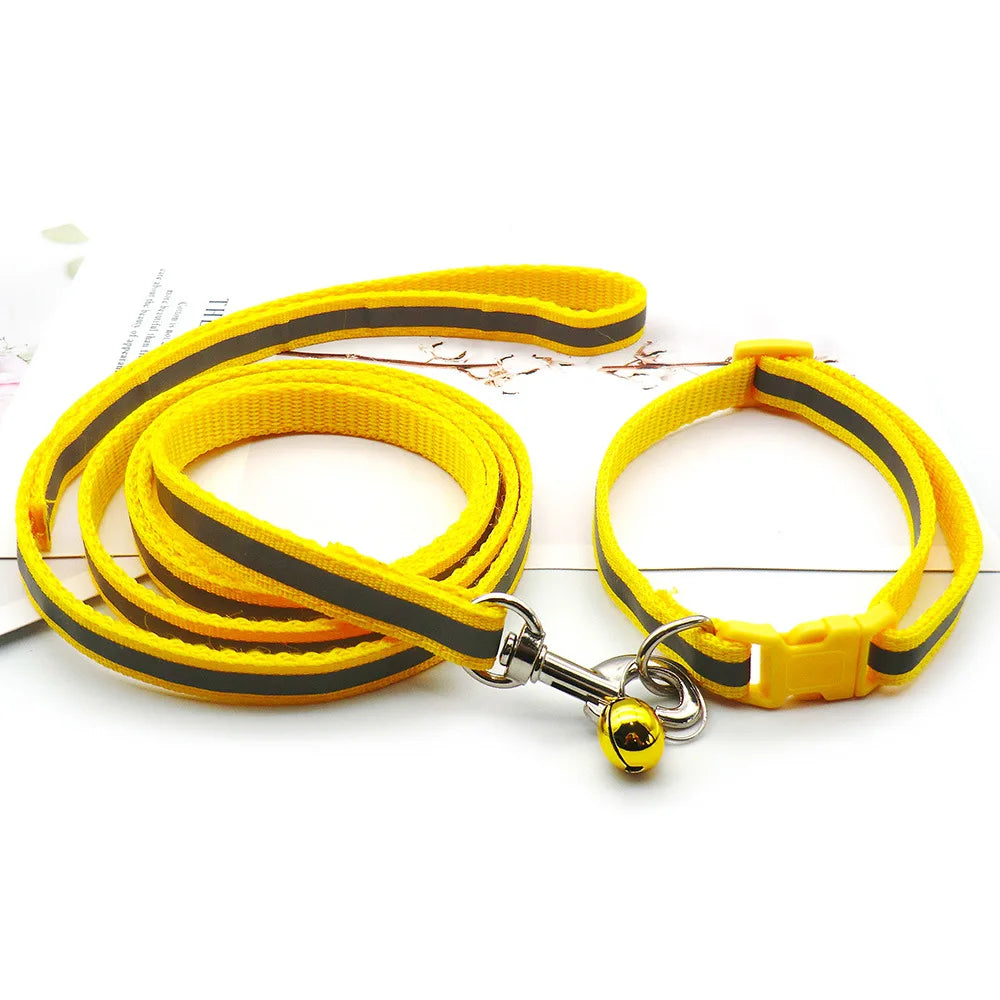 Adjustable Cute Dog Paw Print Pet Traction Rope Puppy Collar – Dog Supplies