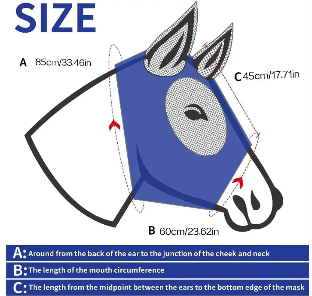 Horse face mask, horse face protective mask, - ProPawPet.com