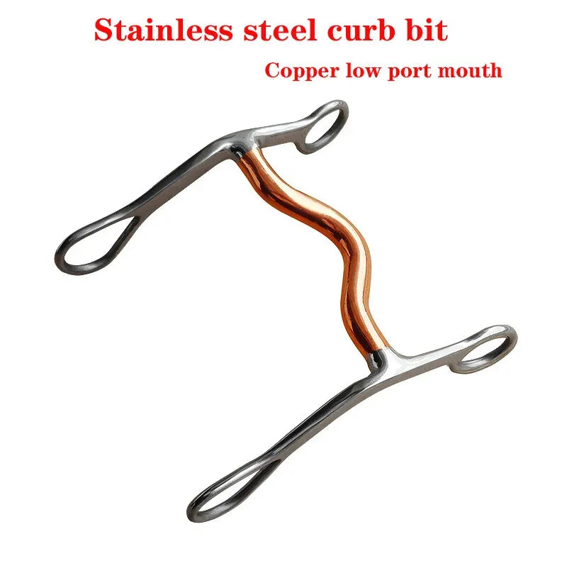 125 127 130 135mm Stainless Steel Full Cheek Bit Horse Gag – 6 Colors
