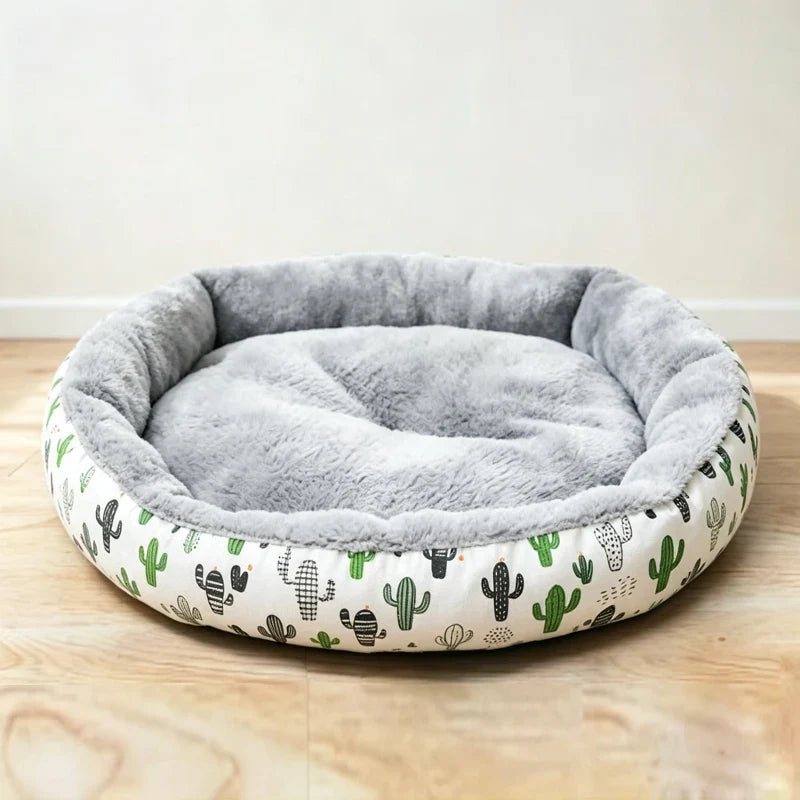 Round Corduroy Cat Bed, Soft and Warm Pet Bed - ProPawPet.com
