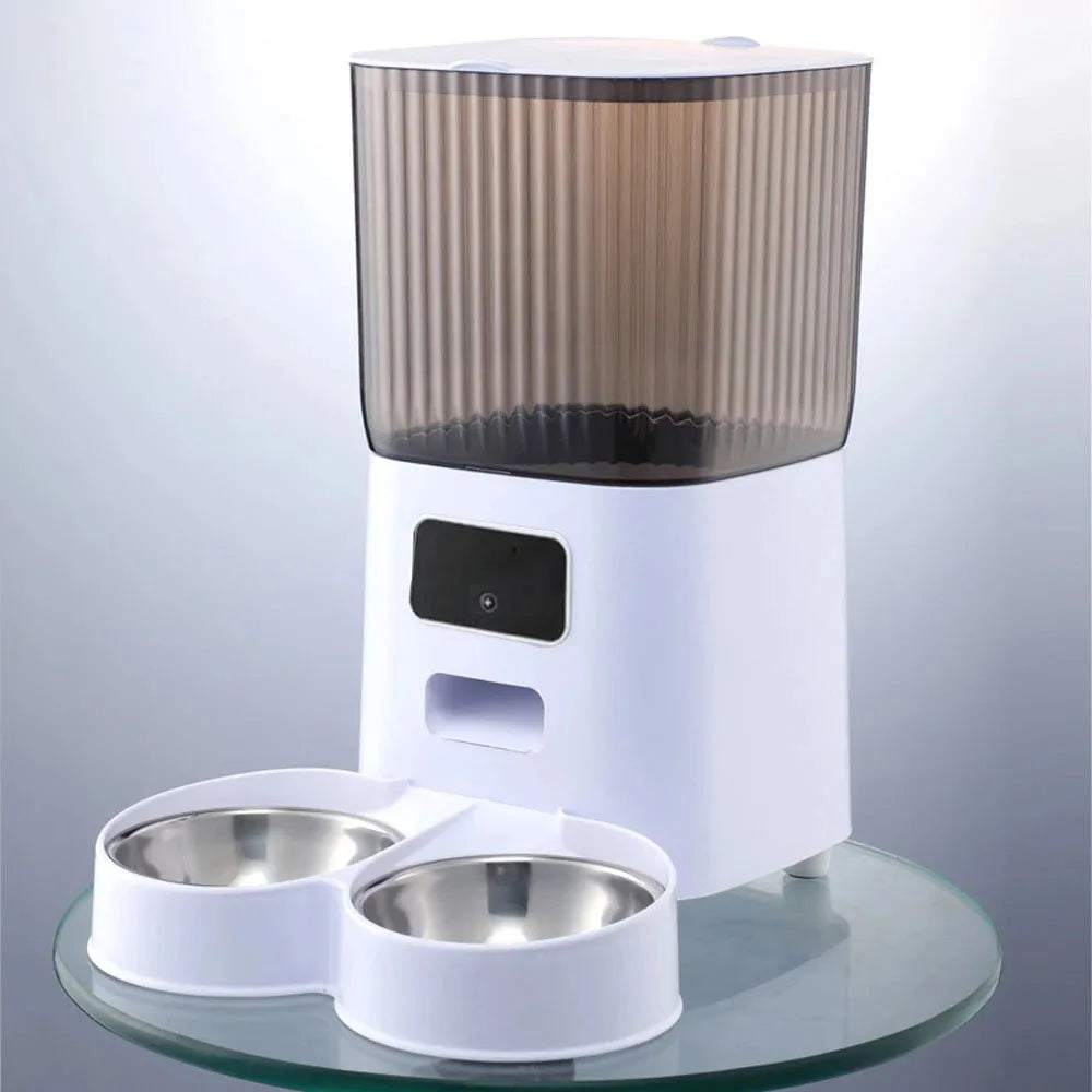 5l Double Bowls Smart Automatic Cat Food Feeder