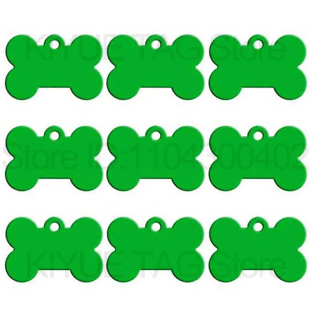 KIYUE 100 Pcs Blank Bone Shaped Dog Tag Cat - ProPawPet.com