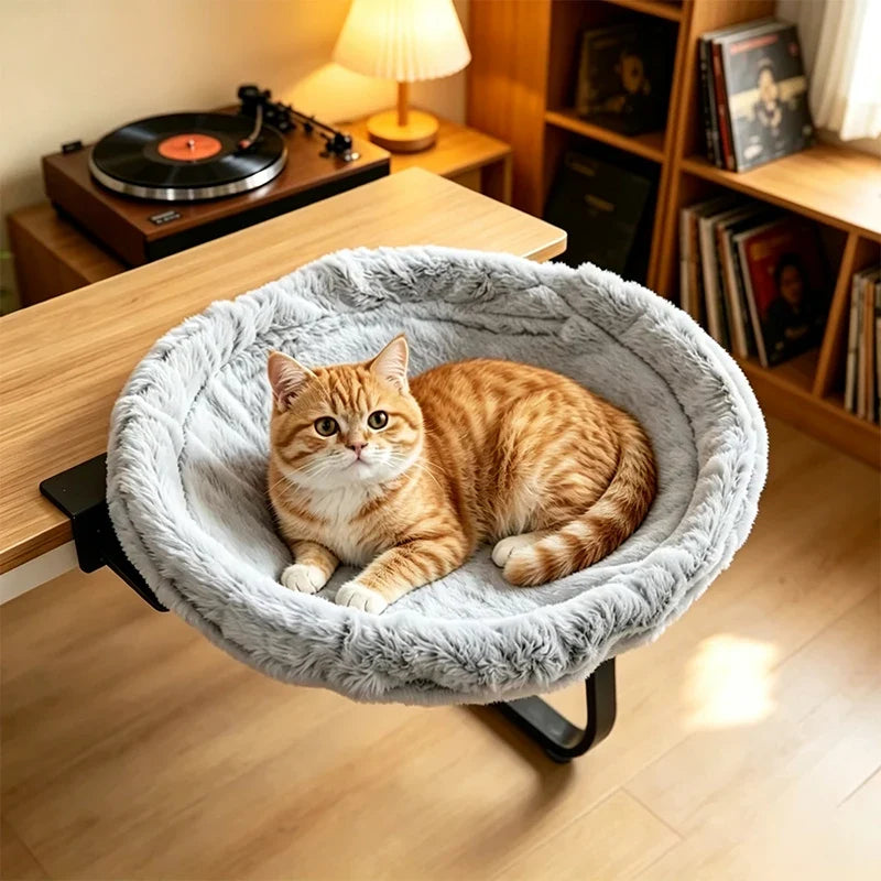 Adjustable Cat Hammock Desk Bed with Toy - ProPawPet.com