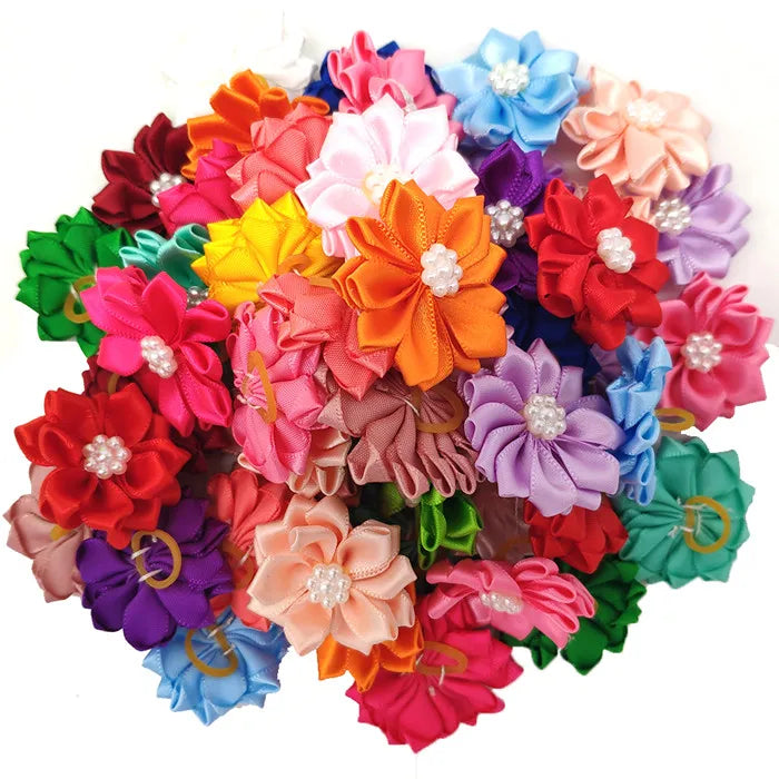 20pcs/lot Pet Dog Cat Hair Bows Mix Color - ProPawPet.com