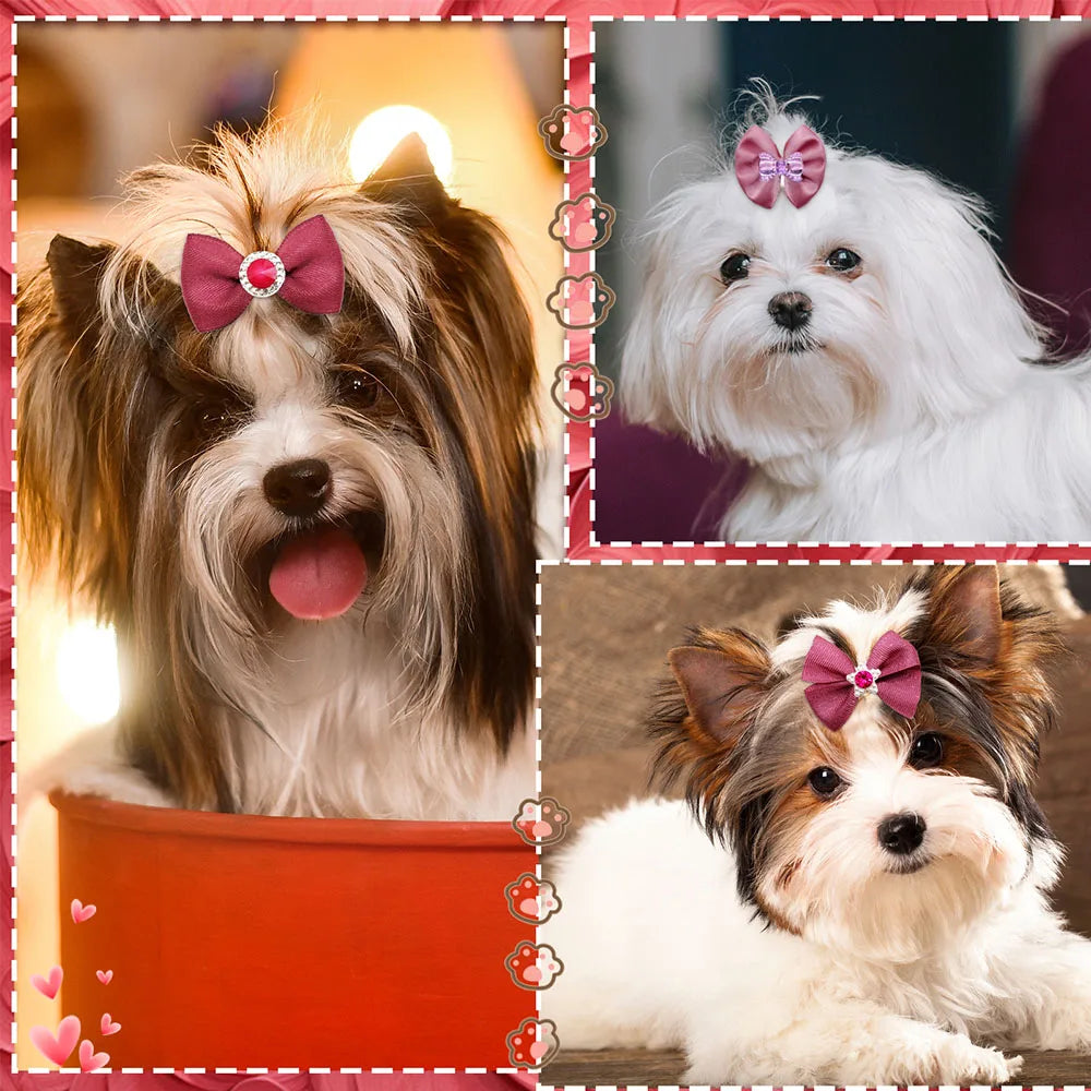 10/20PCS Puppy Bows Pearl Bows For Small - ProPawPet.com
