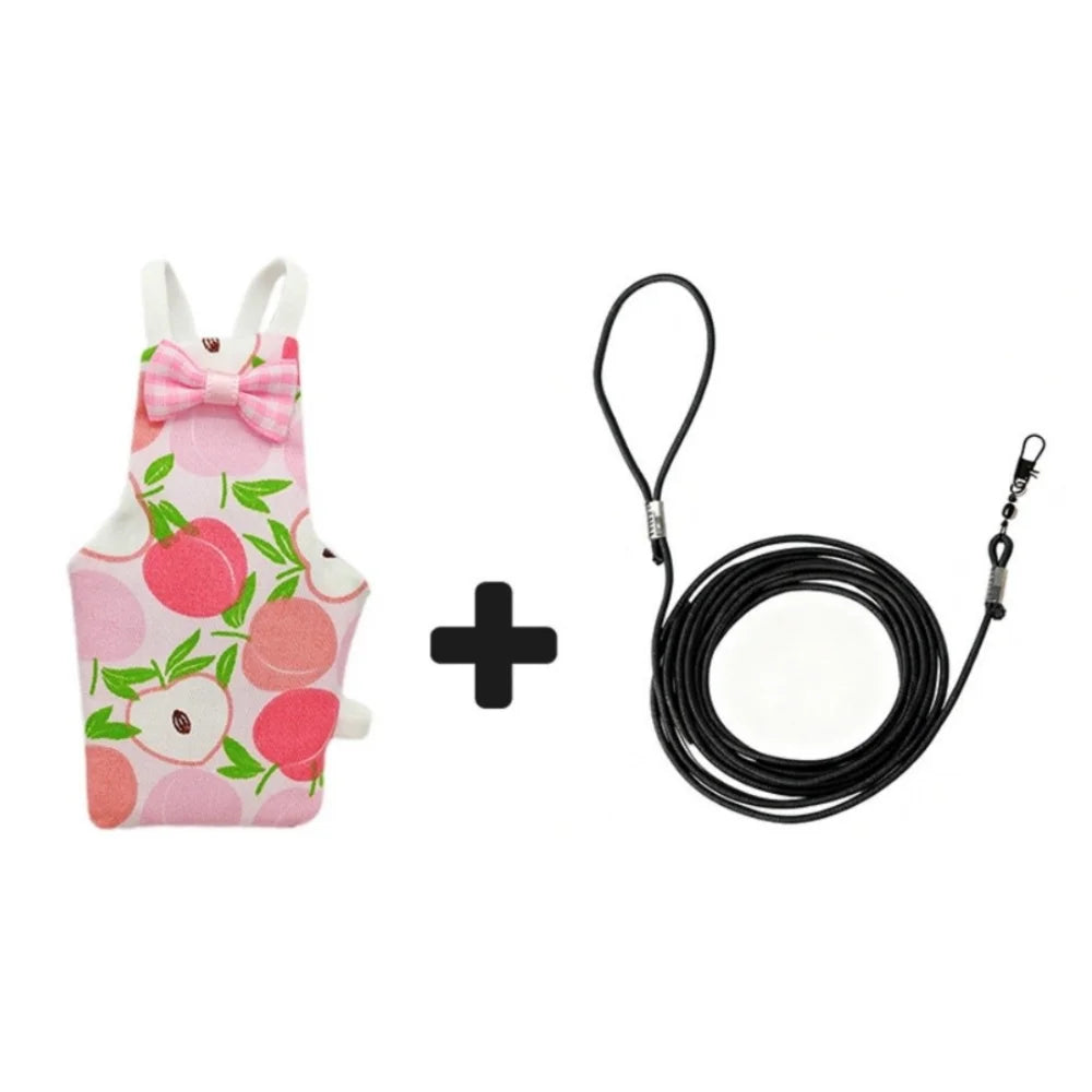 Colorful Fruit Bird Harness Leash 2m Rope – Multiple Sizes & Colors