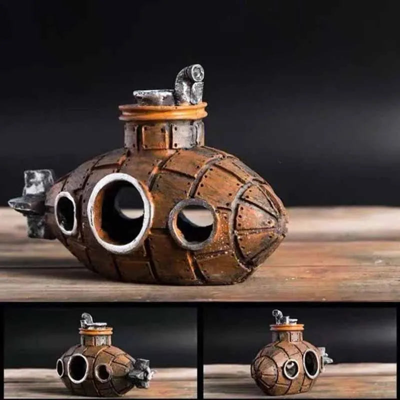 Resin Submarine Ornaments Aquarium Fish Tank - ProPawPet.com