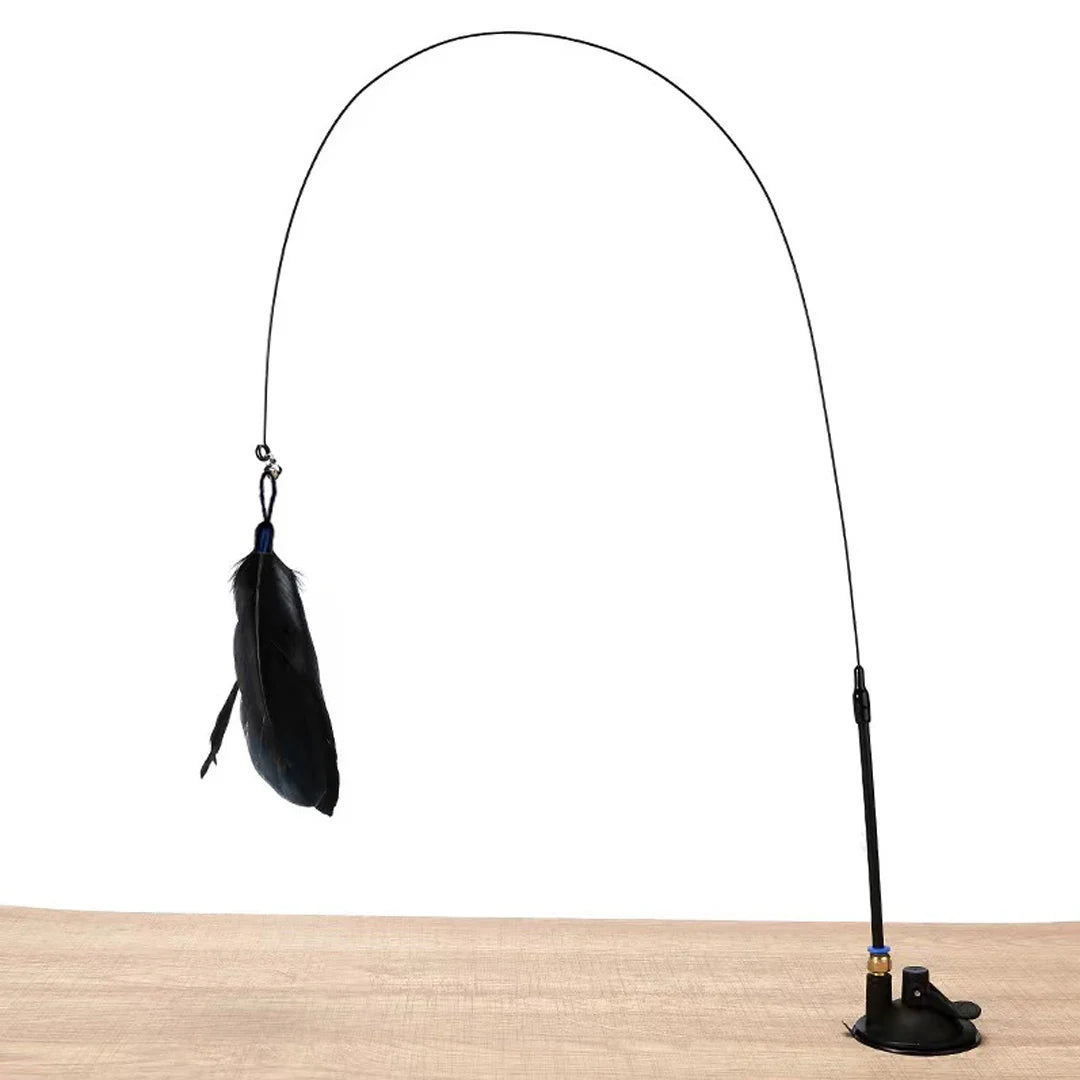 Cat Feather Bell Toy with Suction Cup Base 1 Teaser – 5 Colors