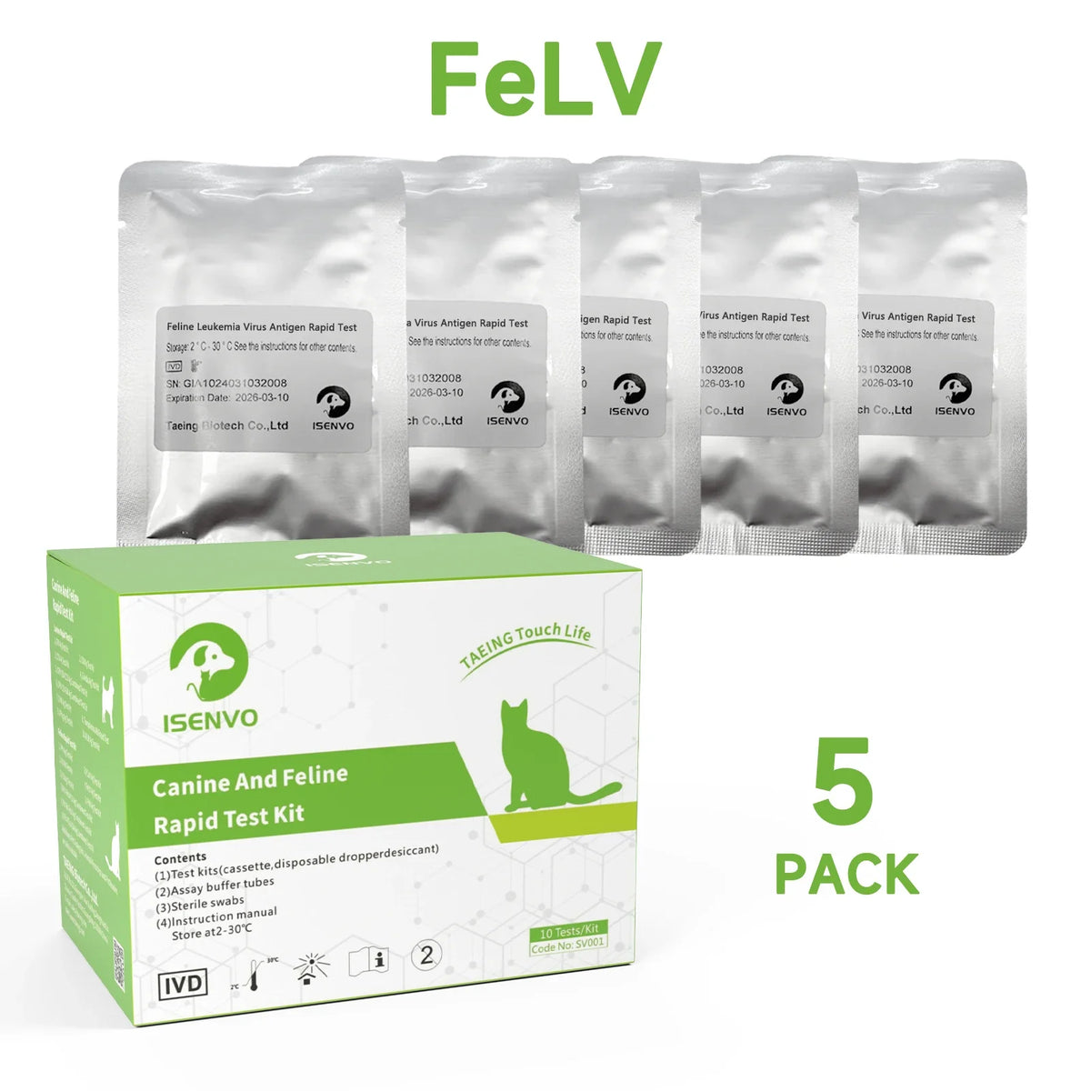 FeLV Feline Leukemia Rapid Test Kit for Cats