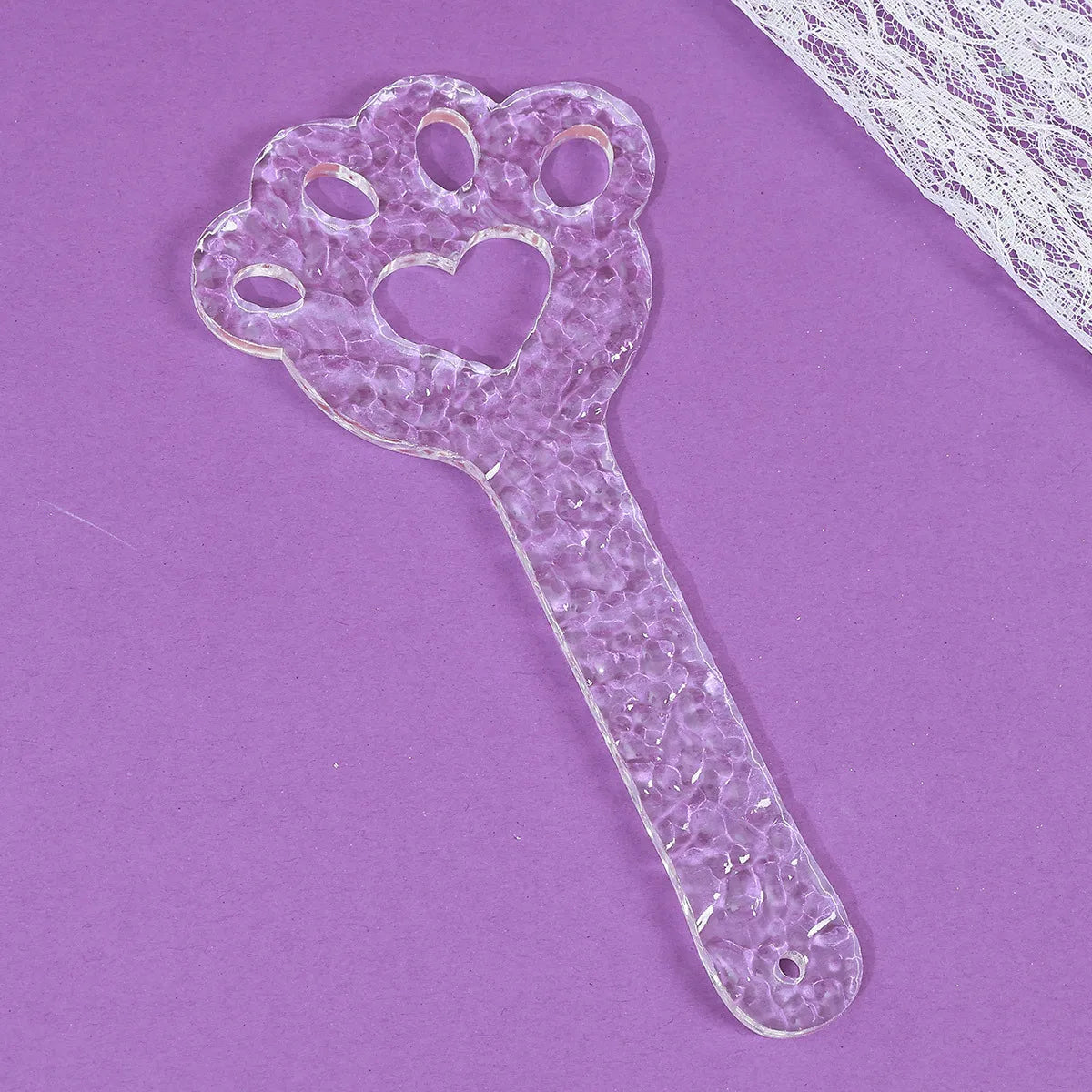 Ice Patterned Acrylic Cat S Paw Horse Whip – 4 Colors