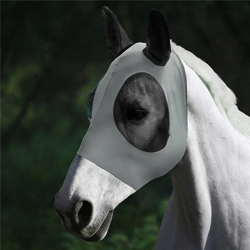 Mesh Multicolor Horse Face Mask Anti Fly Breathable Stretch Knitted – 5 Colors