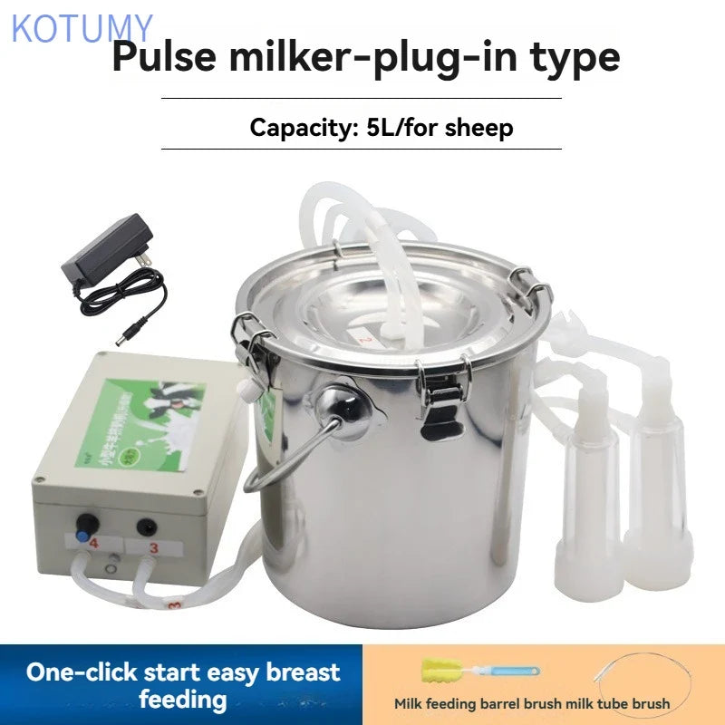 5l Pulsation Milking Ma for Cows Sheep, with Adjustable Speed – 2 Colors