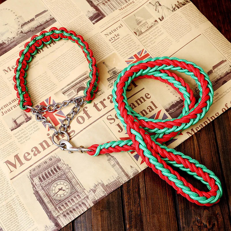 Double Strand Rope Large Dog Leashes Metal P - ProPawPet.com