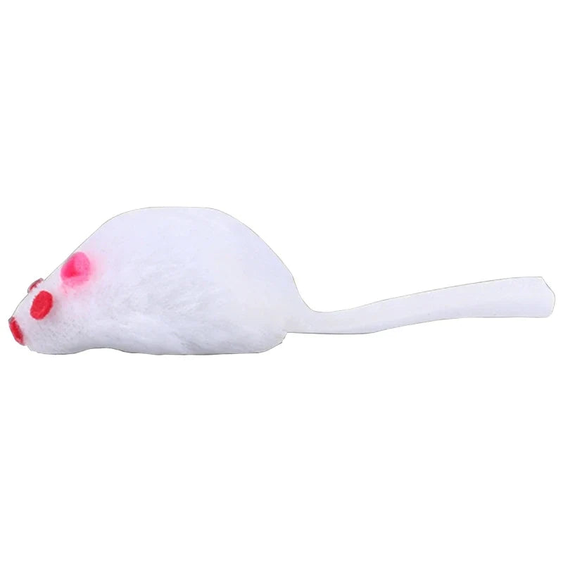 Rattle Mouse Toy for Pet Soft Plush Play Catch Kitten, Interactive