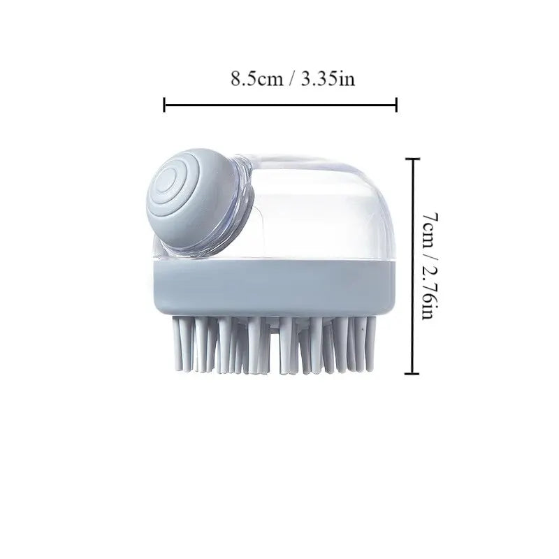 Pet Bath Brush Soft Silicone with Shampoo – 2 Colors