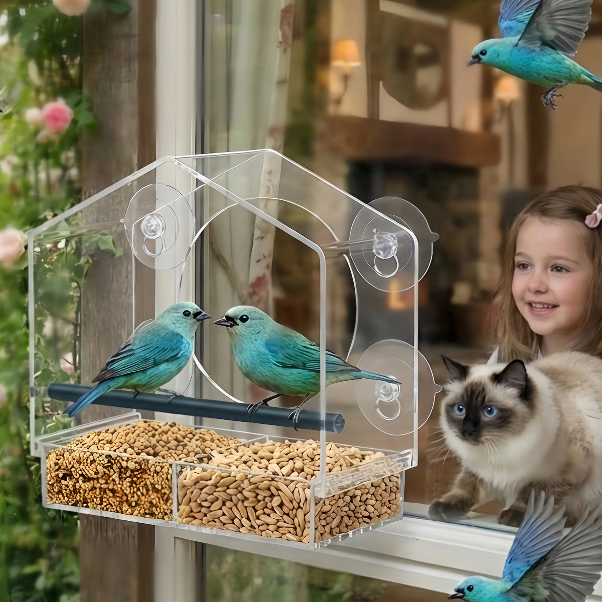 Window Bird Feeder with Strong Suction Cups - ProPawPet.com